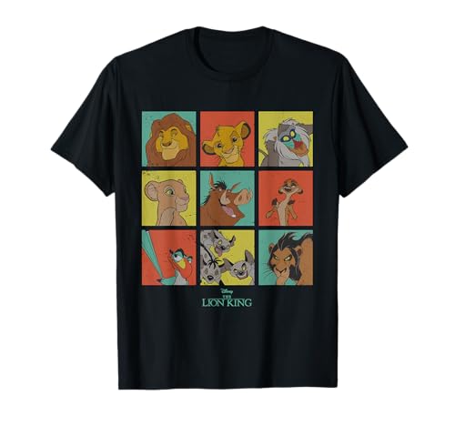 Disney The Lion King Characters 90s Grid T-Shirt