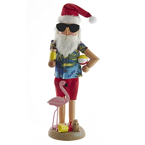 Kurt S. Adler Wooden Beach Santa Nutcracker, 15.5-Inch, Multi-Colored