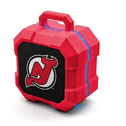 NHL New Jersey Devils ShockBox LED Wireless Bluetooth Speaker, Team Color