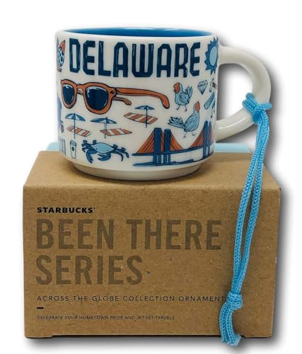 Starbucks Delaware Been There Collection Ceramic Coffee Demitasse Ornament 2 oz