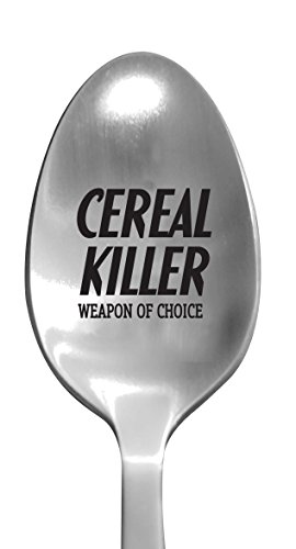 Laser Engraved 'Cereal Killer' Stainless Steel Spoon - Unique Funny Gifts