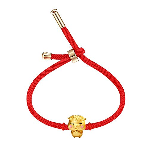 Vanski Chinese 12 Zodiac Animal Charm Bracelet for Women Adjustable Red Rope Bracelet Good Luck Symbol Jewelry (Zodiac -Sheep)