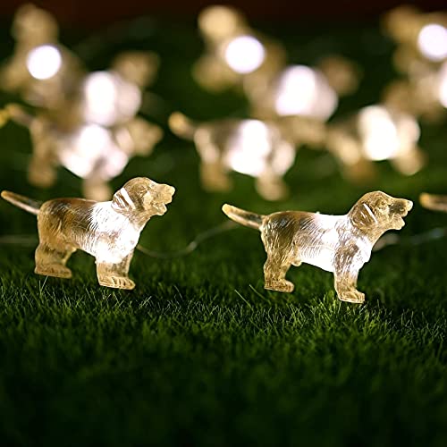 JASHIKA Labrador Retriever Gifts Cute Fairy String Lights 8.5ft 20 Lighting lab Night Light Decorative Lights Battery Powered with Remote for Bedroom Birthday Holiday Tree