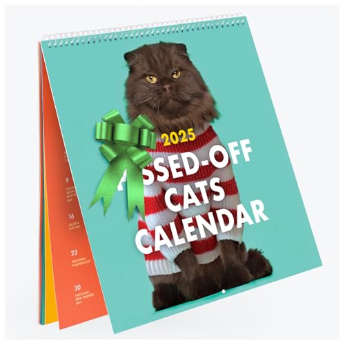 The Original P'd Off Cats 2025 Calendar - Funny, Sassy Gift for Angry Cat Lovers - 12 Month Wall Planner for Joke Present