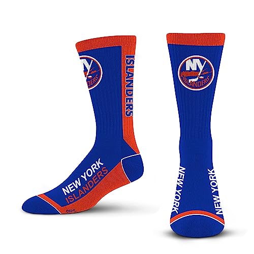 For Bare Feet NHL NEW YORK ISLANDERS MVP Crew Sock Team Color Large