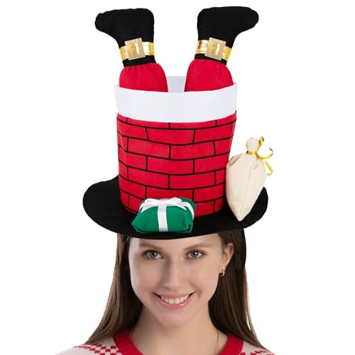 JOYIN Christmas Hat, Santa Chimney Hat Funny for Cute and Festive Party Dress Up Celebrations, Decorations, Costume Accessories