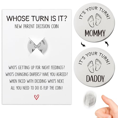 New Mom Gifts Baby Shower Gifts New Parents Decision Coin Pregnancy Gifts for Expecting Mom First Time Moms Funny New Parents Gifts for Couples Mom to be Gift