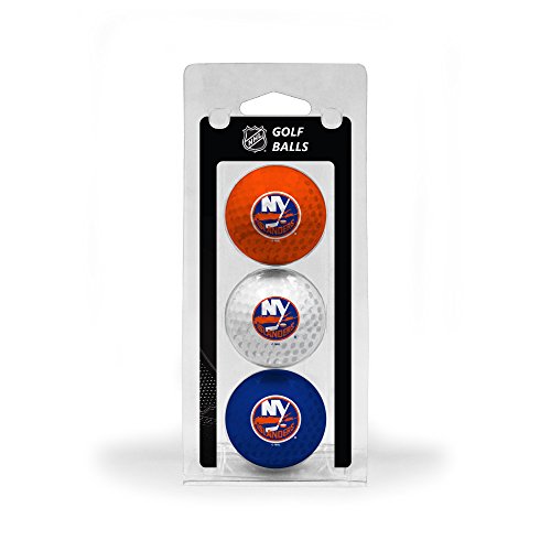 Team Golf NHL New York Islanders 3 Golf Ball Pack Regulation Size Golf Balls, 3 Pack, Full Color Durable Team Imprint