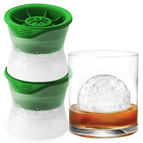 Tovolo Golf Ball Shaped Ice Molds, Assorted Set of 3 - Large Ice Mold Gift Set - Sports Themed Unique Ice Mold Chills Drinks - Odor-Free Freezer Storage, Dishwasher-Safe with Silicone Plunger