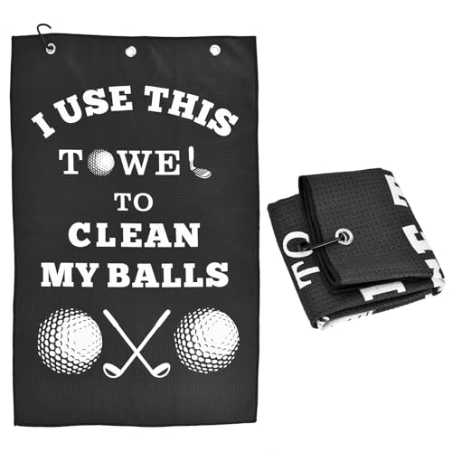 Golf Gifts for Men, Golf Accessories for Men Dad Husband, Stocking Stuffers for Men Adults, White Elephant Gifts for Golf Fan, Funny Golf Towel Gifts for Christmas Birthday Valentines Day Fathers Day