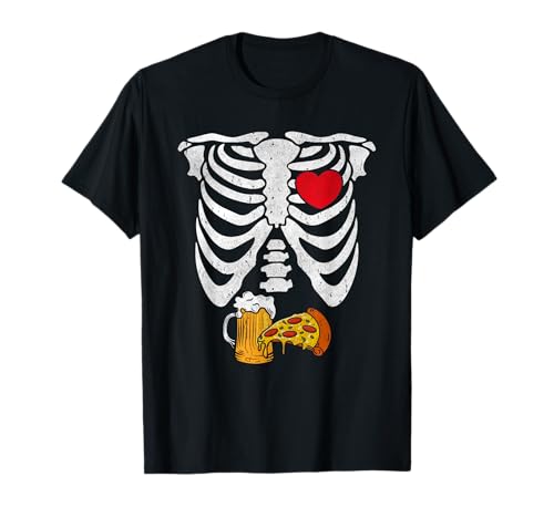 Skeleton Dad Halloween Pregnancy Couples Costumes Men T-Shirt