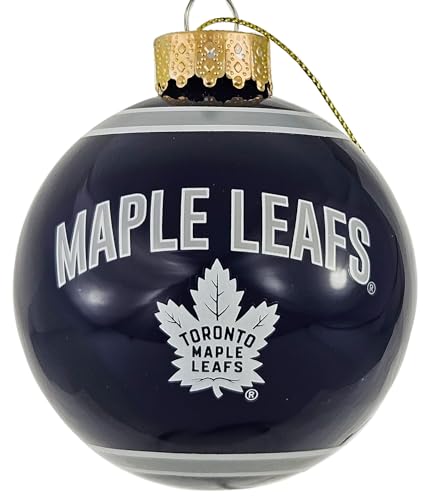 Toronto Maple Leafs Collector's Edition Maple Leafs Glass Ball Ornament – Represent The Blue and White and Show Your NHL Spirit with Licensed Toronto Maple Leafs Holiday Fan Decor