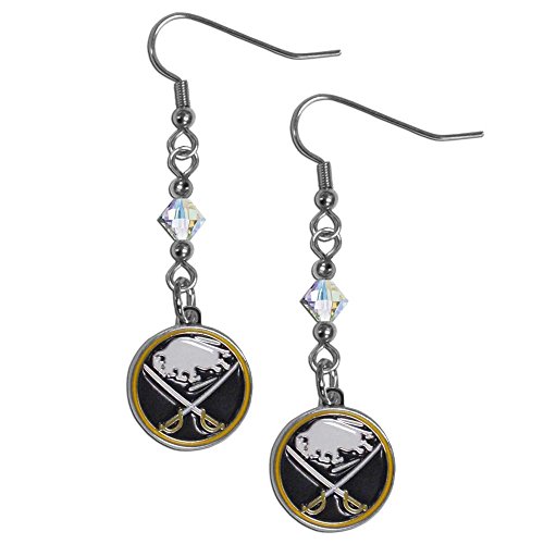 NHL Siskiyou Sports Womens Buffalo Sabres Crystal Dangle Earrings One Size Team Color