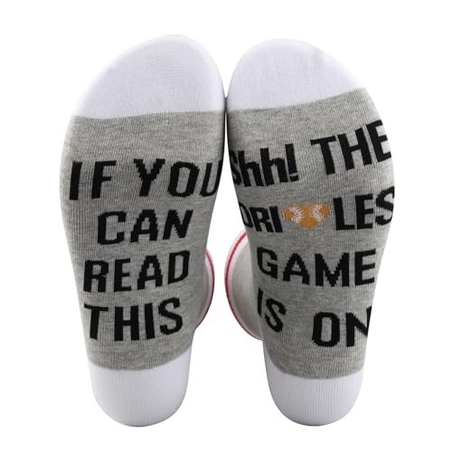 TSOTMO 2 Pairs Baseball Lover Gift Orioles Baseball Gift Baseball Club Gift 90s Gift Team Spirit Gift (ORIOLES socks)