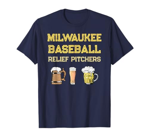 Classic Milwaukee Baseball & Beer Fan Retro Wisconsin T-Shirt