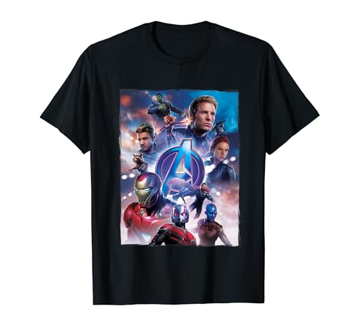 Marvel Avengers Endgame Main Character Poster Graphic Tee T-Shirt