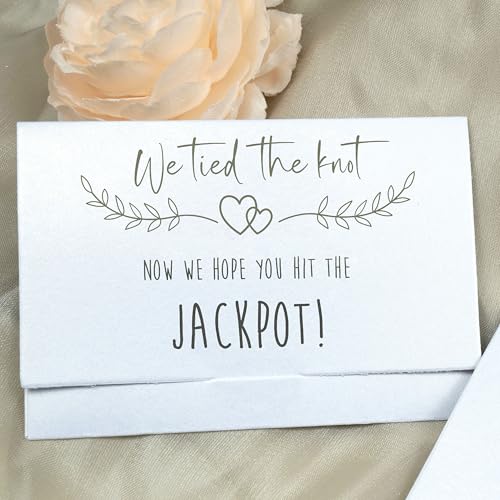 50 Pack Lottery Ticket Holders Wedding Favor Idea, Lottery Ticket Wallet, We Tied the Knot Now We Hope You Hit the Jackpot, Wedding Favors