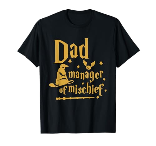 Funny Men Magical Dad Manager of Mischief Father's Day Tee T-Shirt