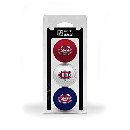 Team Golf NHL Montreal Canadiens 3 Golf Ball Pack Regulation Size Golf Balls, 3 Pack, Full Color Durable Team Imprint