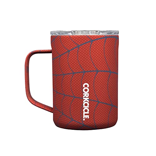 Corkcicle Spiderman Coffee Mug, Insulated Travel Coffee Cup with Lid, Stainless Steel, Spill Proof for Coffee, Tea, and Hot Cocoa, 16 oz