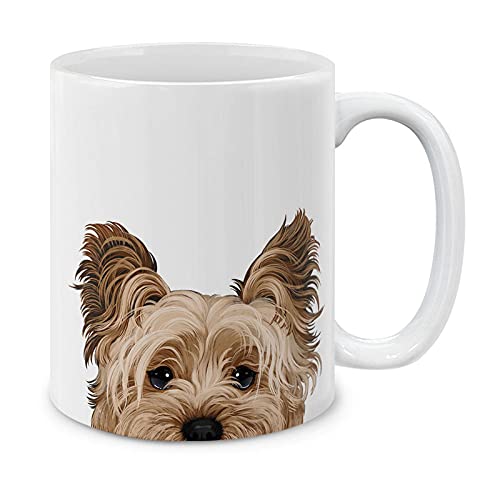 MUGBREW Yorkshire Terrier Dog Ceramic Coffee Mug Tea Cup, 11 OZ