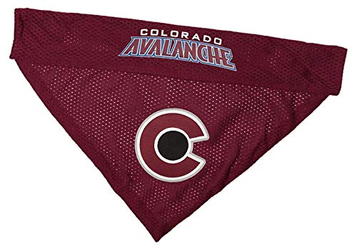 NHL Colorado Avalanche Bandana for Dogs & Cats, Small/Medium. - Cute & Stylish Bandana! The Perfect Hockey Fan Scarf Bandana, Great for Birthdays Or Any Party!