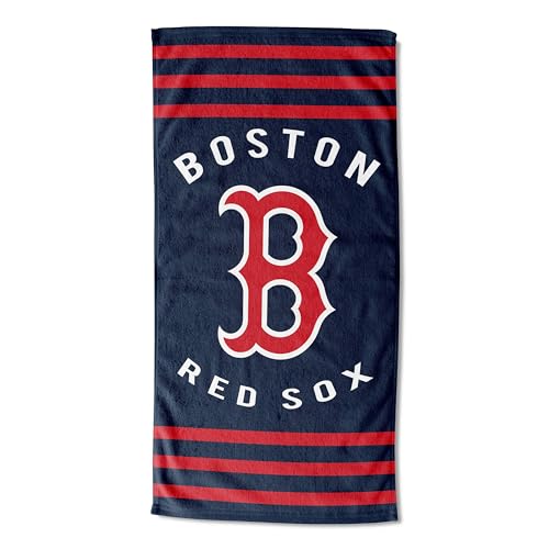 The Northwest Company MLB Boston Red Sox Striped Beach Towel, 30 x 60-inches