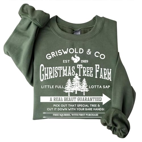 DIOMMELL Christmas Tree Farm Sweatshirt Clark Graphic Sweatshirt