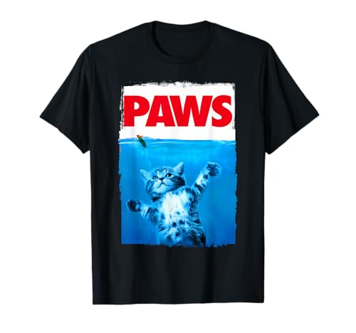 Paws Cat and Mouse Top, Cute Funny Cat Lover Parody T-Shirt