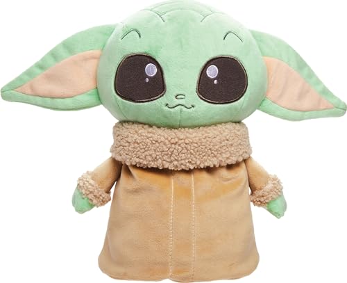 Mattel Star Wars Jumping Grogu Plush Toy with Jumping Action & Sounds, Soft Doll Inspired by Star Wars Mandalorian Book of Boba Fett