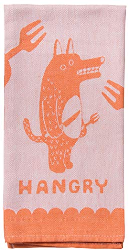 Blue Q Funny Woven Dish Towel, 100% Cotton, Soft, Super-Absorbent (Hangry)