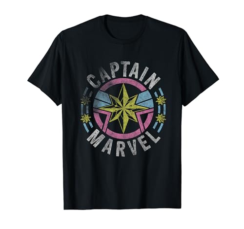 Captain Marvel '90s Style Logo T-Shirt