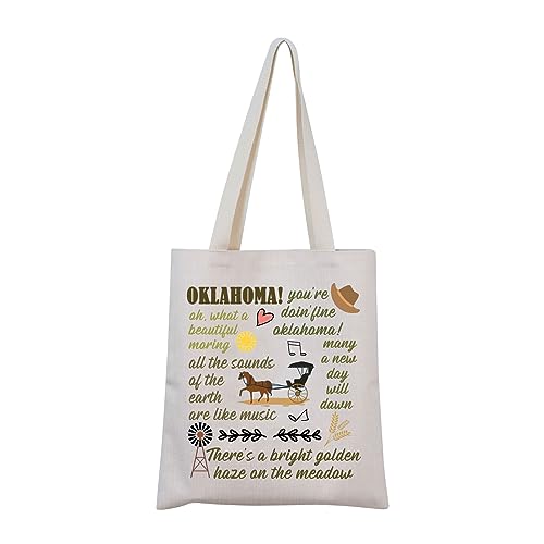 MINIGIU Ok-lahoma Musical Inspired Gift Ok-lahoma Musical Fan Gift Ok-lahoma Musical Tote Bag (ok tote bag)