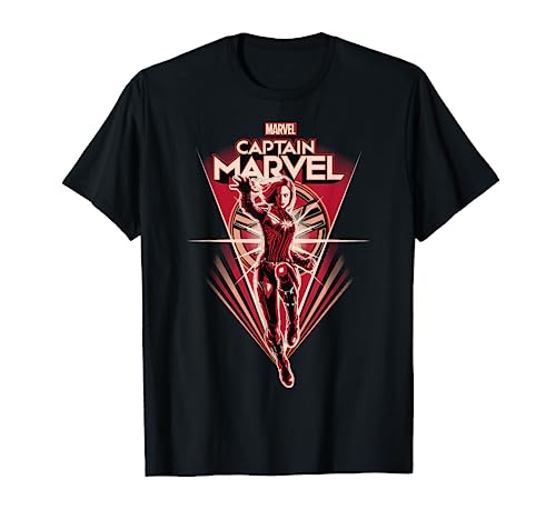 Marvel Captain Marvel Retro Style Flight Graphic T-Shirt T-Shirt