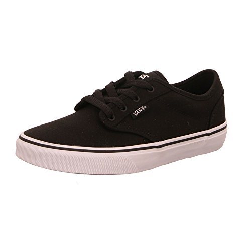 Vans Boys Atwood Sneakers, (Canvas) Black/White, 12 US Little Kid