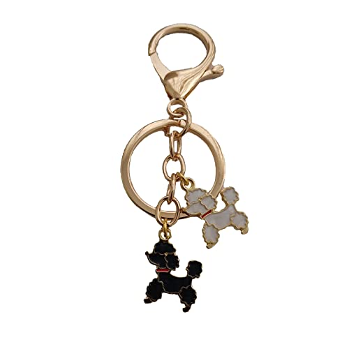 Cute Dog Keychain for Man Woman, Creative Jewelry for Poodles Lover