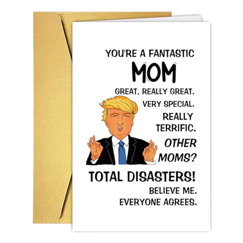 UUEFKTN Funny Birthday Card for Mom Grandma, Happy Mom Birthday Card Gift, Humor Mother Birthday Card Gift From Son Daughter, Ideal Birthday Day Gift For Mom Her Women,Funny Mother's Day