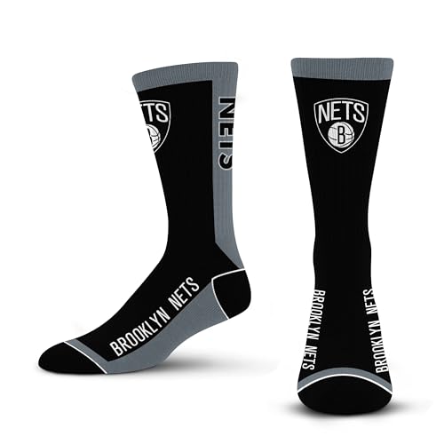 For Bare Feet NBA BROOKLYN NETS MVP Crew Sock Team Color Large