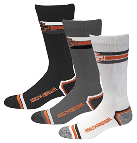 Harley-Davidson Wolverine Men's 3 Pack Retro Rider Wicking Socks D99218870-990