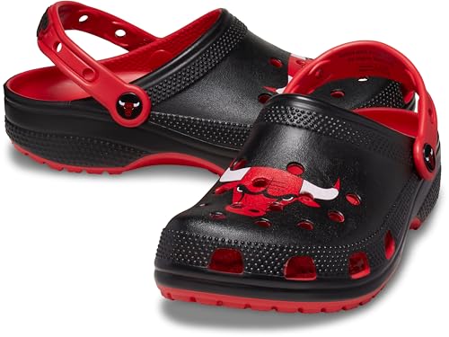 Crocs Unisex NBA Classic Clogs, Basketball Gifts, Chicago Bulls, Numeric_4 US Men