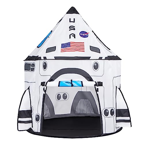 JOYIN Rocket Ship Play Tent Pop up Play Tent Kids Indoor Outdoor Spaceship Playhouse Tent Set