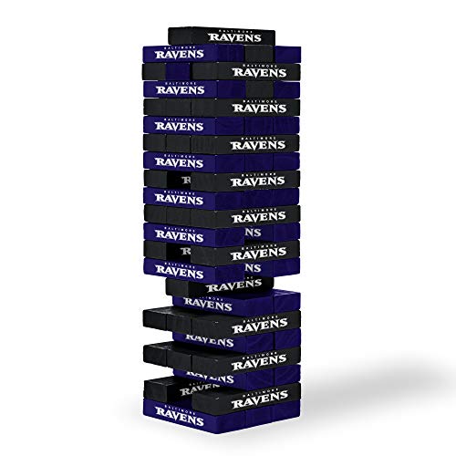 Wild Sports NFL Baltimore Ravens Table Top Stackers 3' x 1' x .5', Team Color