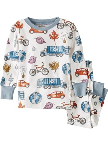 little planet by carter's unisex-baby Baby and Toddler 2-piece Pajamas made with Organic Cotton, Sustainability Print, 24 Months