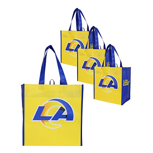 FOCO Los Angeles Rams NFL 4 Pack Reusable Shopping Bag