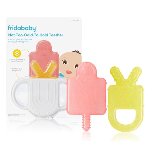 Frida Baby Teething Relief Not-Too-Cold-to-Hold Baby Teether BPA-Free Silicone Teething Toys