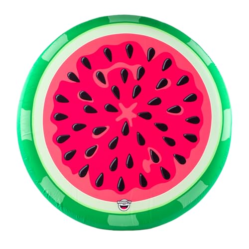 BigMouth Inc Giant Watermelon Fabric Pool Float, Inflatable Raft, Fun Summer Party Floatie