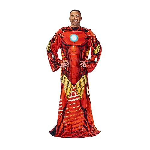 Marvel 1MAR024000002RET 's Iron Man, 'Being Iron Man' Adult Comfy Throw Blanket, 48' x 71', Multi Color