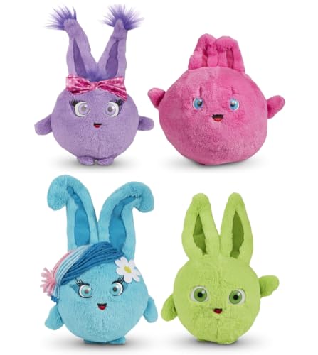 Sunny Bunnies Big Boo, Iris, Hoppy & Shiny Bunny Blabbers Plush, Multicolor (Pack of 4)