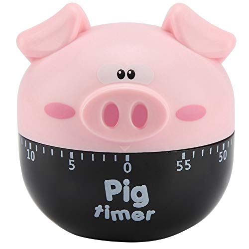 Cute Cartoon Pig Kitchen Timer Cooking Timer Cooking Mechanical Home Decor Counters for Cooking Timing Tool ()