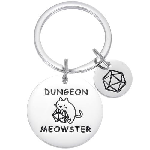 HUTIMY Dungeons And Dragons Gifts for Men Women Adults Him Funny Unique Husband Dungeon D N D Jewelry Dnd Keychain